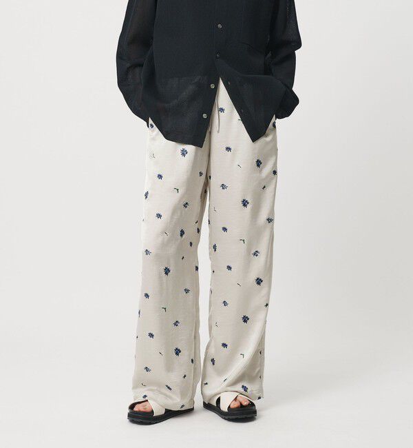 BEAUTY&YOUTH UNITED ARROWS「フラワー エンブロイダリー ドローストリング パンツ ウォッシャブル」|その他|