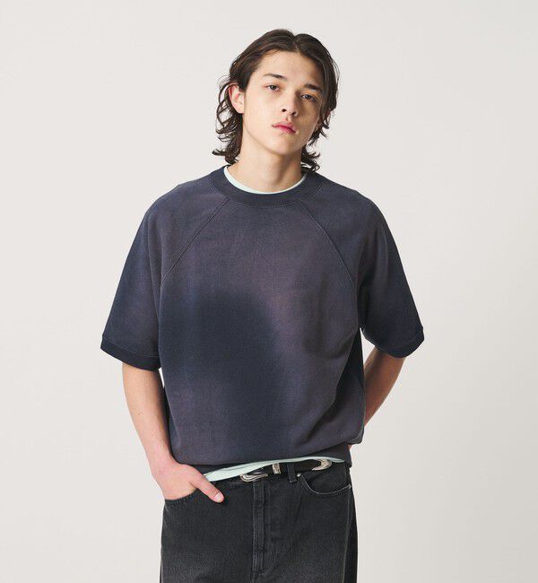 BEAUTY&YOUTH UNITED ARROWS「サンフェード ショートスリーブ スウェット」|Tシャツ・カットソー|NAVY