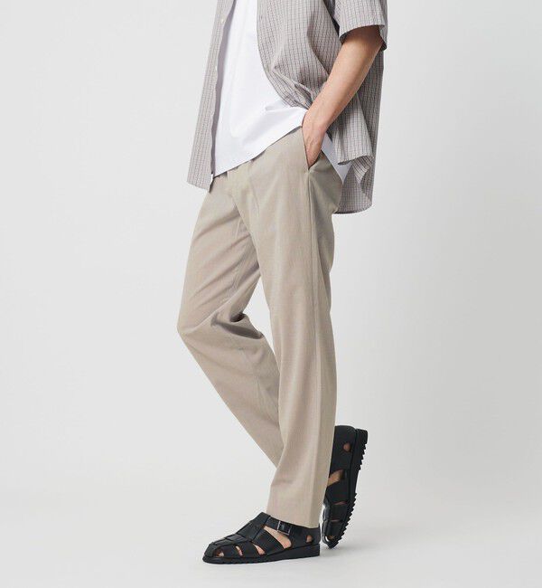 BEAUTY&YOUTH UNITED ARROWS「ソアロン 1プリーツ テーパード イージー パンツ NO.5」|チノ|LT.GRAY