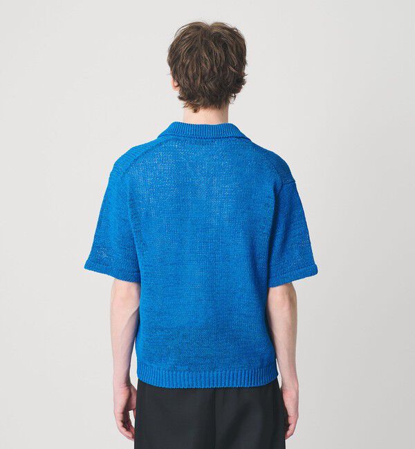 BEAUTY&YOUTH UNITED ARROWS「テープヤーン スキッパー ショートスリーブ ニット ウォッシャブル」|ニット・セーター|