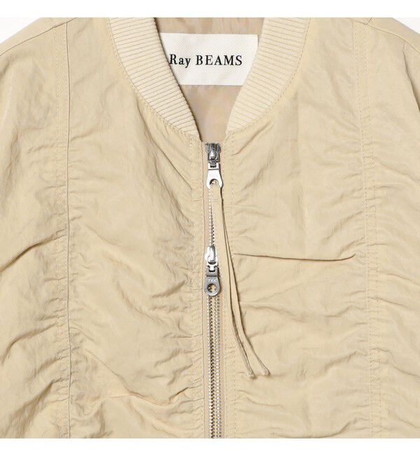 Ray BEAMS 「シャーリング MA-1 ブルゾン」|ブルゾン・スタジャン|