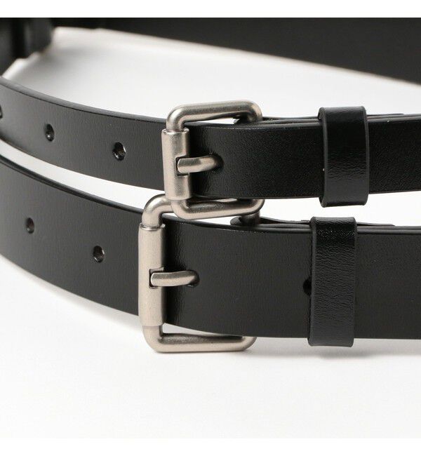 Ray BEAMS 「ワイド ダブル バックル ベルト」|ベルト|