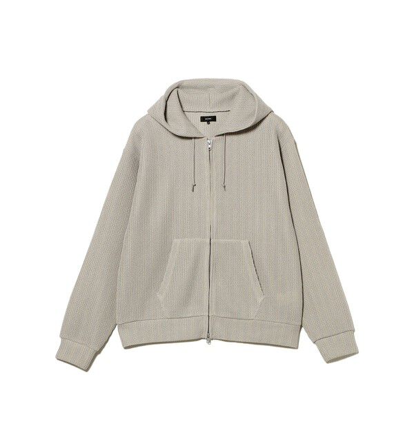 BEAMS「メッシュ ジップアップ フーディ【リラックスフィット】」|スウェット・ジャージ|SILVER_GREY