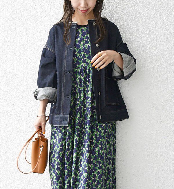 SHIPS any「《一部追加予約》SHIPS any: ノーカラー デニム ブルゾン［SHIPS any DENIM］」|デニムジャケット|