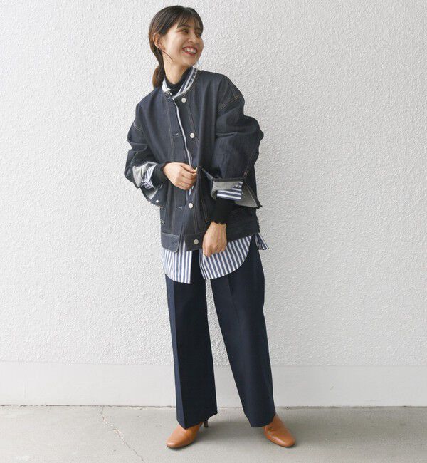 SHIPS any「《一部追加予約》SHIPS any: ノーカラー デニム ブルゾン［SHIPS any DENIM］」|デニムジャケット|