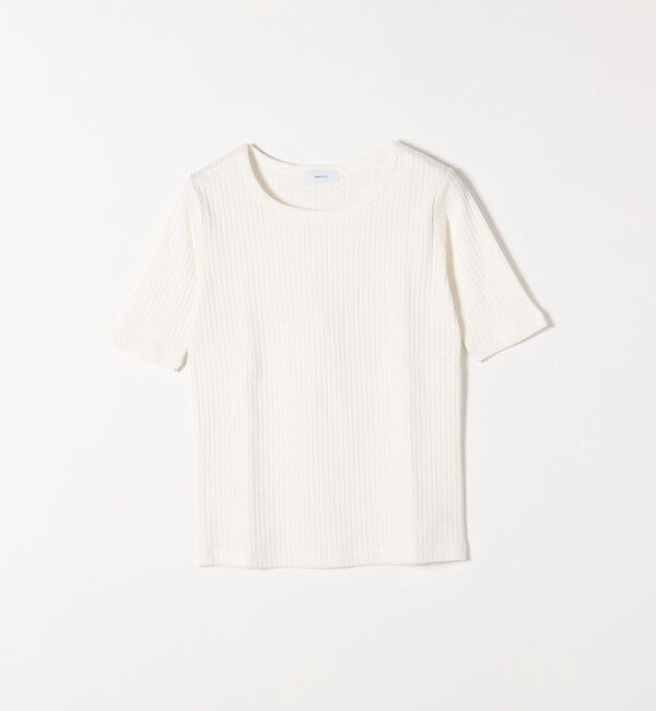 SHIPS any「《一部追加予約》SHIPS any:〈洗濯機可能〉テレコ リブ ハーフスリーブ TEE」|Tシャツ・カットソー|
