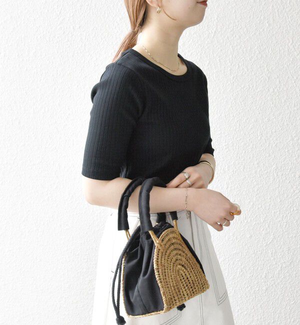 SHIPS any「《一部追加予約》SHIPS any:〈洗濯機可能〉テレコ リブ ハーフスリーブ TEE」|Tシャツ・カットソー|