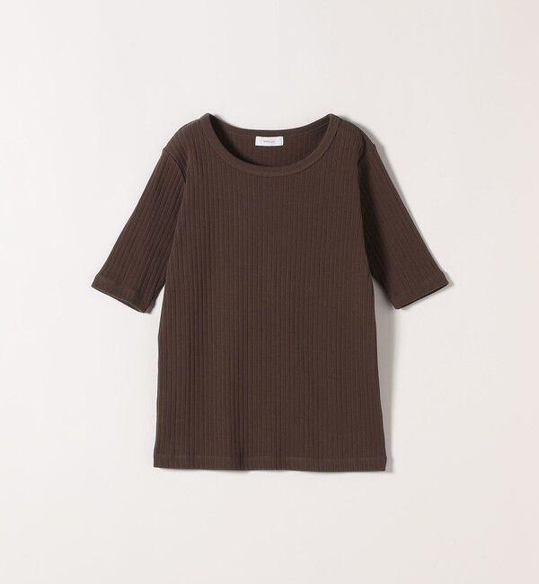 SHIPS any「《一部追加予約》SHIPS any:〈洗濯機可能〉テレコ リブ ハーフスリーブ TEE」|Tシャツ・カットソー|