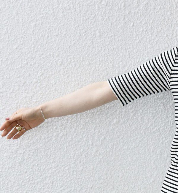 SHIPS any「《一部追加予約》SHIPS any:〈洗濯機可能〉テレコ リブ ハーフスリーブ TEE」|Tシャツ・カットソー|