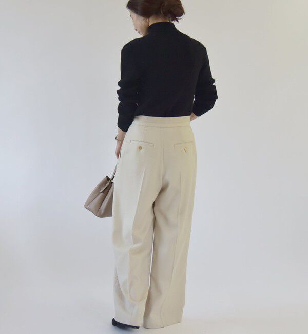 quaranciel「quaranciel:〈手洗い可能〉コットン タートルネック リブ ニット」|ニット・セーター|