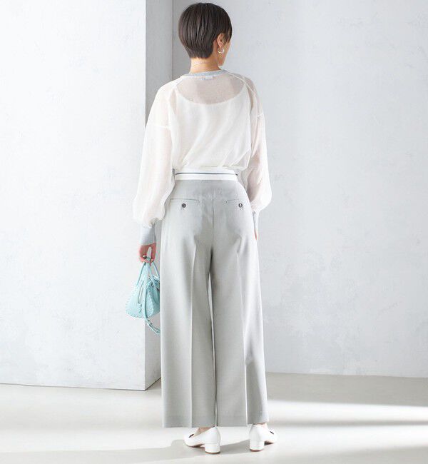 SHIPS for women「〈手洗い可能〉シアー ラメ クルーネック プルオーバー 24SS ◇」|ニット・セーター|