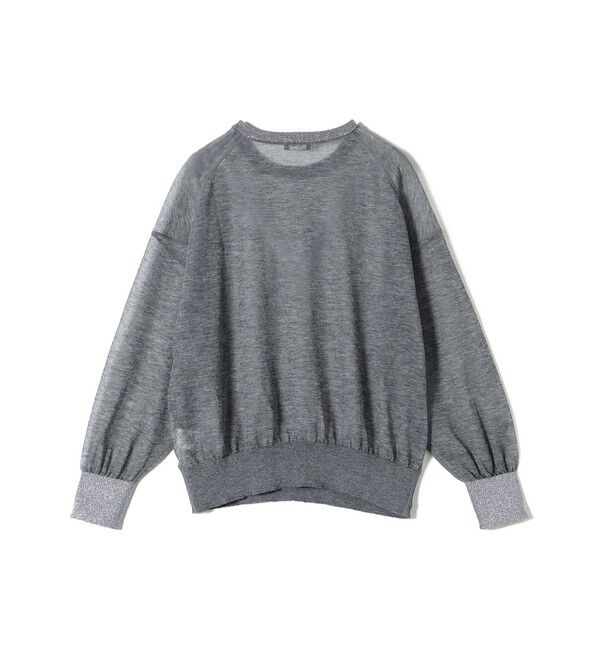 SHIPS for women「〈手洗い可能〉シアー ラメ クルーネック プルオーバー 24SS ◇」|ニット・セーター|