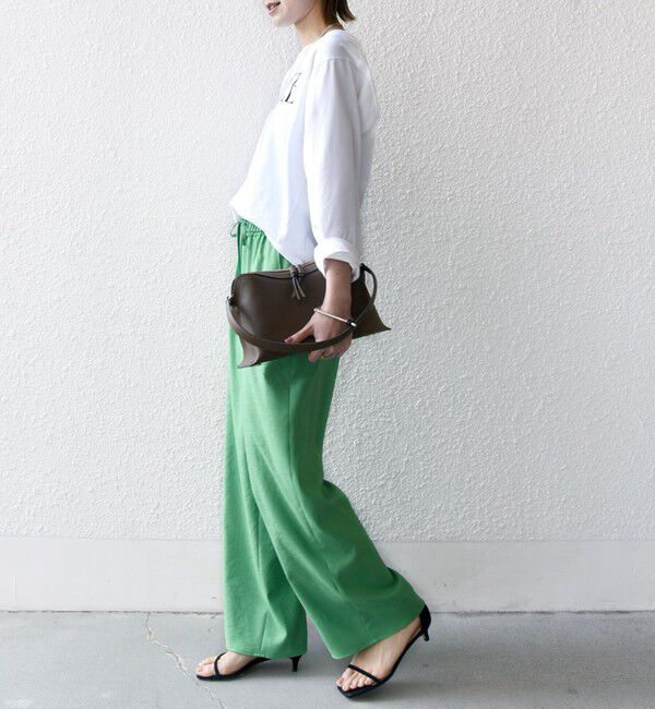 SHIPS for women「《一部追加予約》〈吸水速乾 / 防しわ / 接触冷感 / 手洗い可能〉ツイル ドロスト パンツ」|その他|