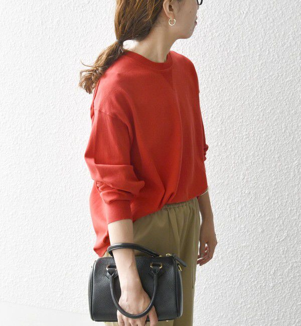 SHIPS any「SHIPS any:〈手洗い可能〉スウェットライク ニット プルオーバー」|ニット・セーター|