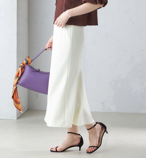 SHIPS for women「〈手洗い可能〉ニット ジョーゼット バック マーメイド スカート」|スカート|