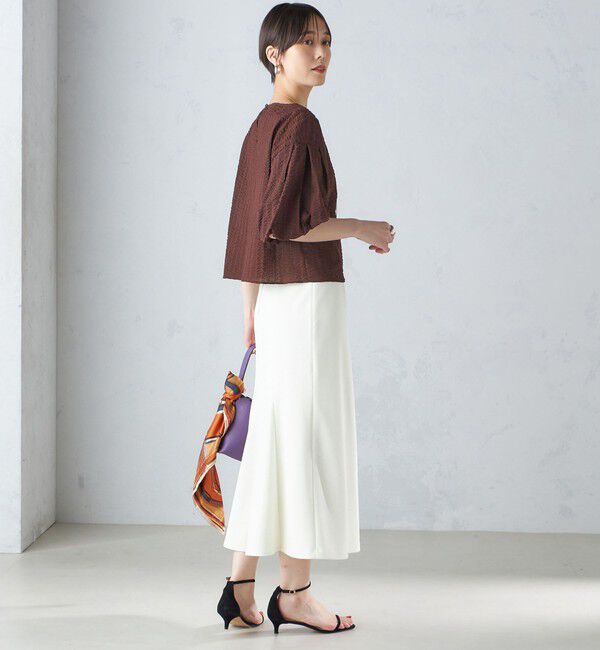 SHIPS for women「〈手洗い可能〉ニット ジョーゼット バック マーメイド スカート」|スカート|