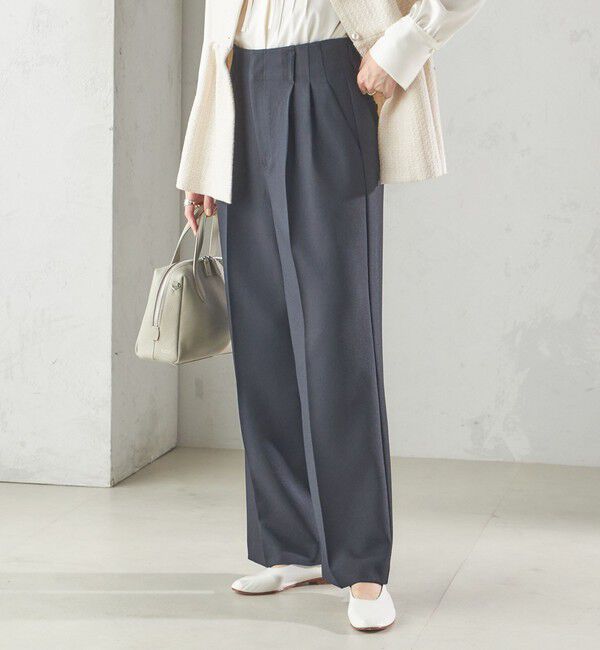 SHIPS for women「〈手洗い可能〉シャーク ツイード タック パンツ」|その他|