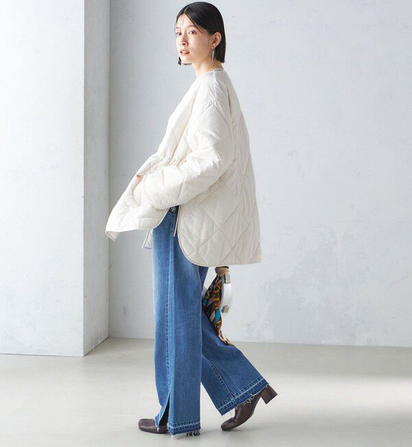 SHIPS for women「〈手洗い可能〉キルティング サイドジップ ブルゾン」|ブルゾン・スタジャン|