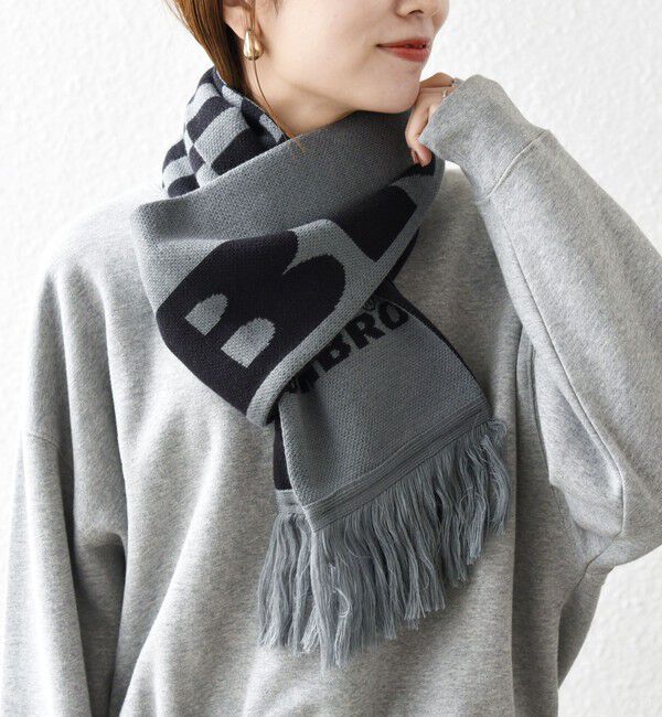 SHIPS any「【SHIPS any別注】UMBRO: エンブレム サッカー マフラー◇」|マフラー|ダークグレー