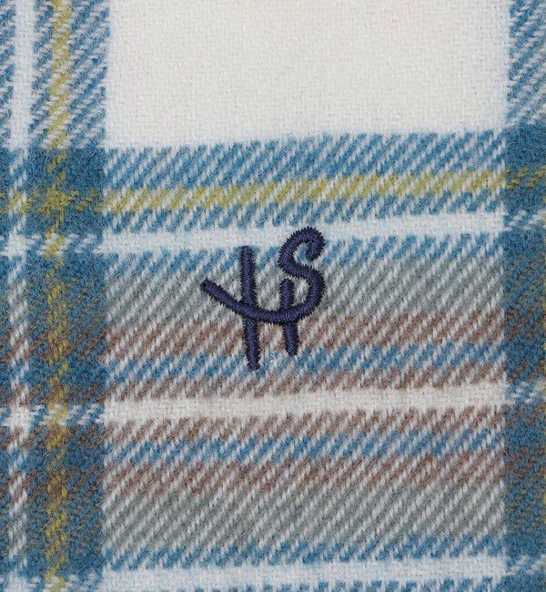 SHIPS「【WEB限定/SHIPS別注】John Scott: ワンポイント ロゴ ラムウール マフラー」|マフラー|