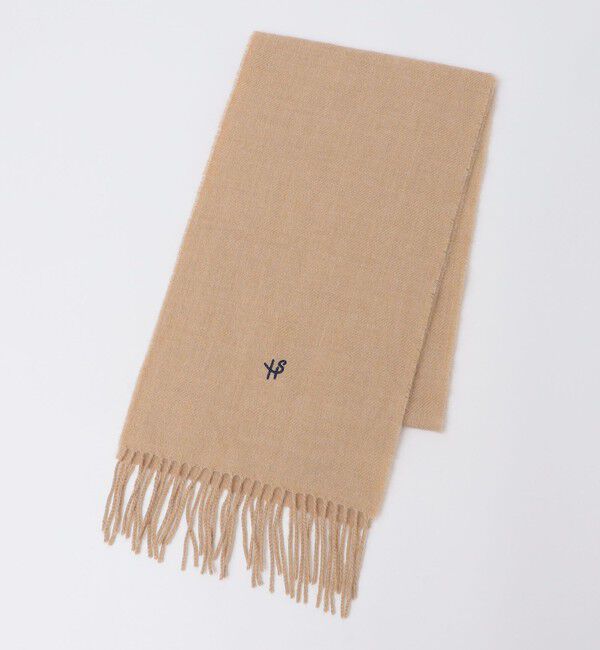 SHIPS「【WEB限定/SHIPS別注】John Scott: ワンポイント ロゴ ラムウール マフラー」|マフラー|