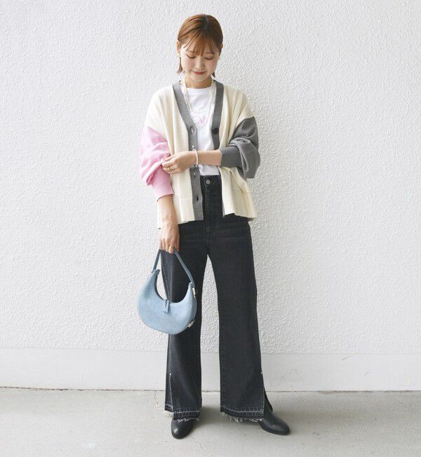 SHIPS for women「【WEB限定】〈手洗い可能〉配色 ポケット カーディガン」|カーディガン|