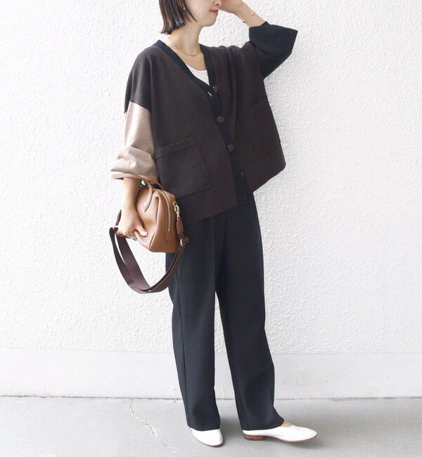 SHIPS for women「【WEB限定】〈手洗い可能〉配色 ポケット カーディガン」|カーディガン|