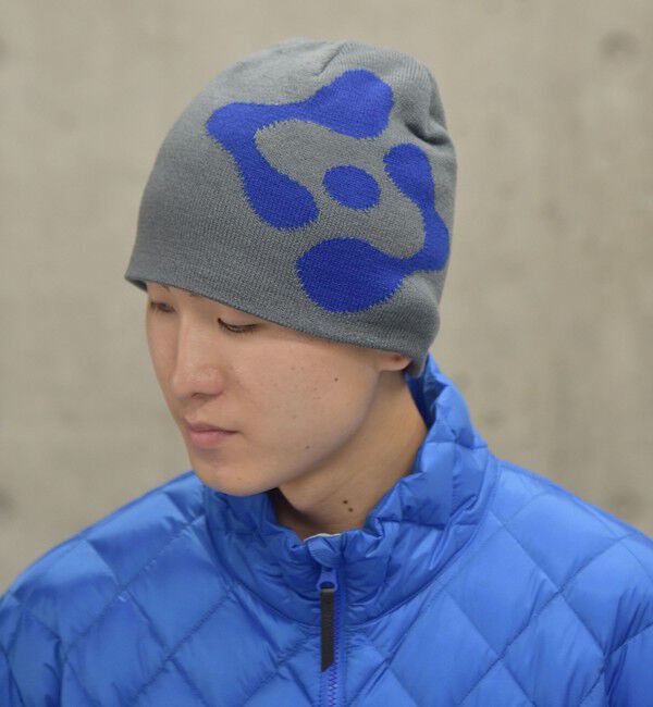 SHIPS「City Ambient Products:〈手洗い可能〉ロゴ ビーニー ニット帽」|ニット帽|グレー