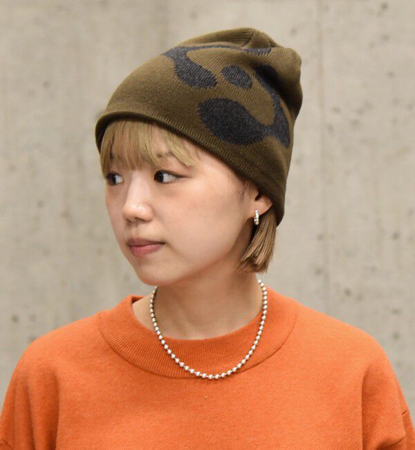 SHIPS「City Ambient Products:〈手洗い可能〉ロゴ ビーニー ニット帽」|ニット帽|ブラウン