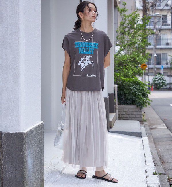 SHIPS for women「〈手洗い可能〉リバーシブル チュール カッセン スカート」|スカート|