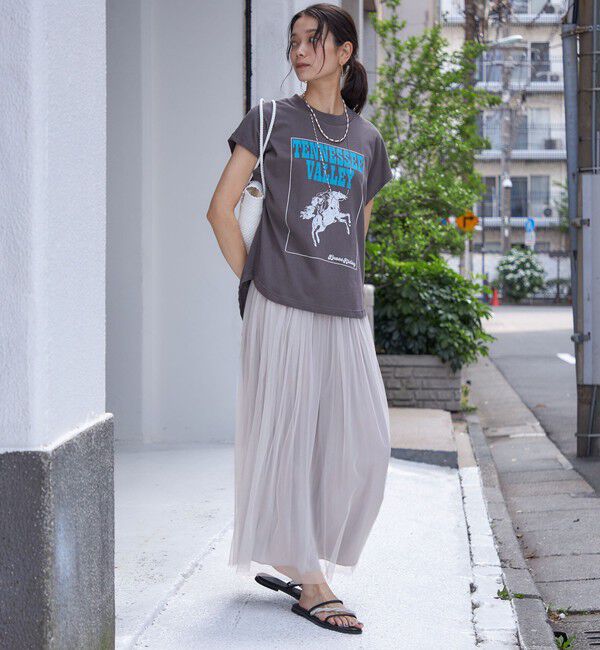 SHIPS for women「〈手洗い可能〉リバーシブル チュール カッセン スカート」|スカート|