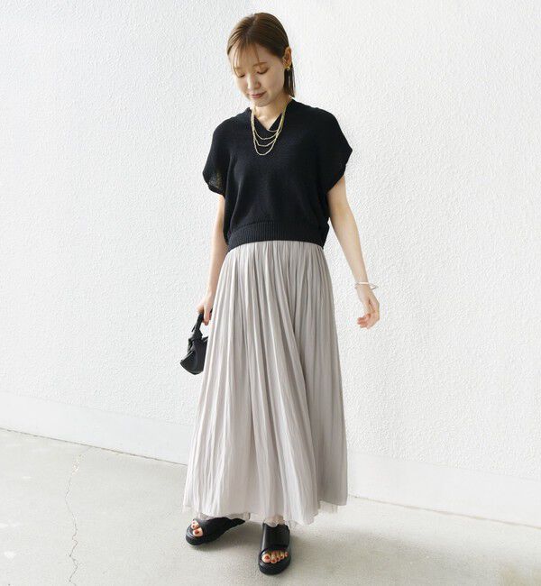 SHIPS for women「〈手洗い可能〉リバーシブル チュール カッセン スカート」|スカート|