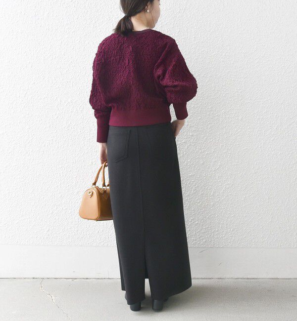 SHIPS any「SHIPS any:〈手洗い可能〉ジャカード バンピー コンパクト カーディガン」|カーディガン|