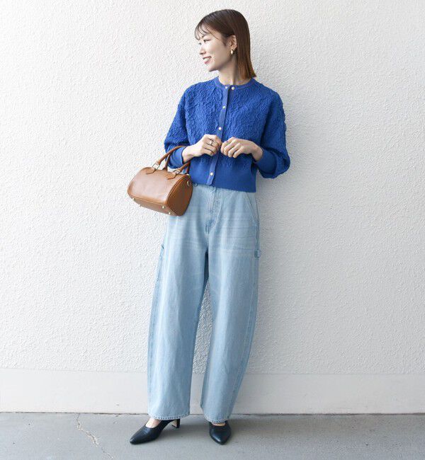 SHIPS any「SHIPS any:〈手洗い可能〉ジャカード バンピー コンパクト カーディガン」|カーディガン|