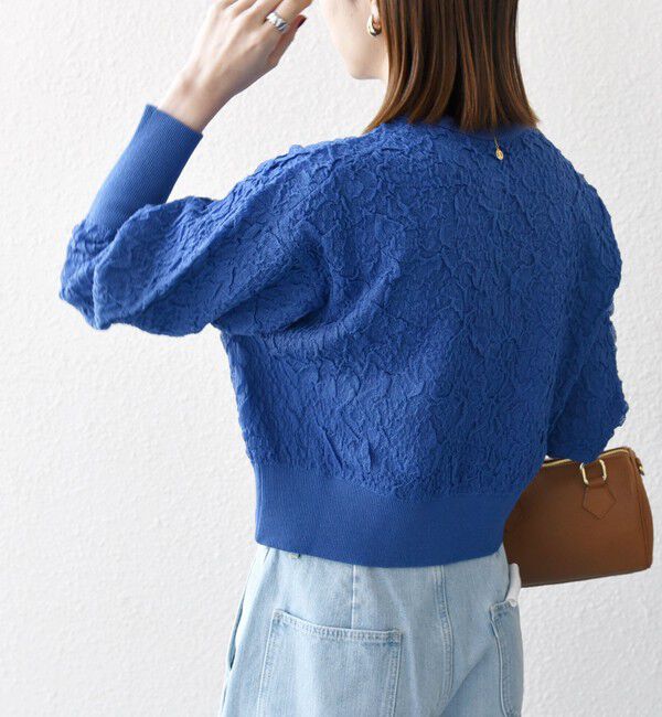 SHIPS any「SHIPS any:〈手洗い可能〉ジャカード バンピー コンパクト カーディガン」|カーディガン|