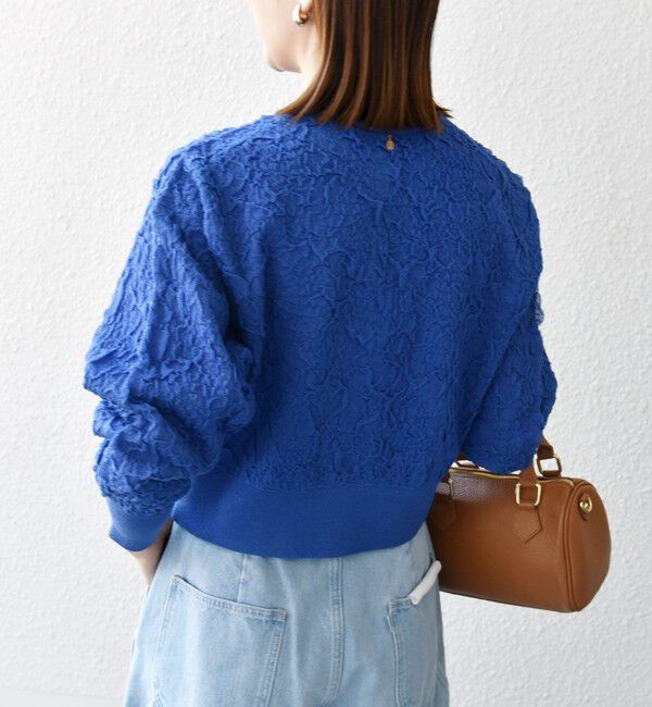 SHIPS any「SHIPS any:〈手洗い可能〉ジャカード バンピー コンパクト カーディガン」|カーディガン|