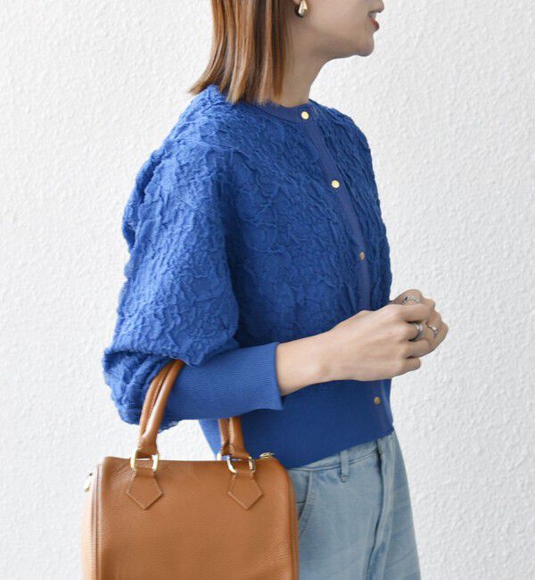 SHIPS any「SHIPS any:〈手洗い可能〉ジャカード バンピー コンパクト カーディガン」|カーディガン|