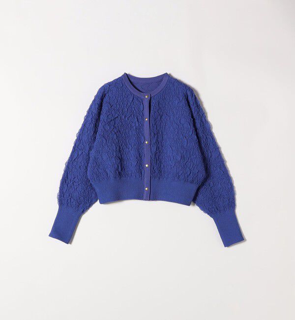 SHIPS any「SHIPS any:〈手洗い可能〉ジャカード バンピー コンパクト カーディガン」|カーディガン|