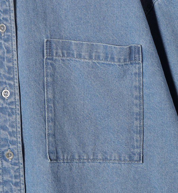 SHIPS for women「〈洗濯機可能〉デニム 刺繍 オーバー シャツ」|シャツ・ブラウス|