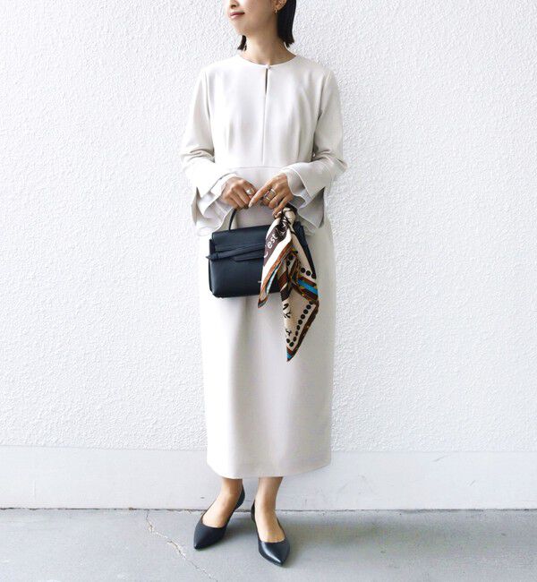 SHIPS for women「重ね着 デザイン ダブル クロス ワンピース（セレモニー対応可）」|ワンピース|