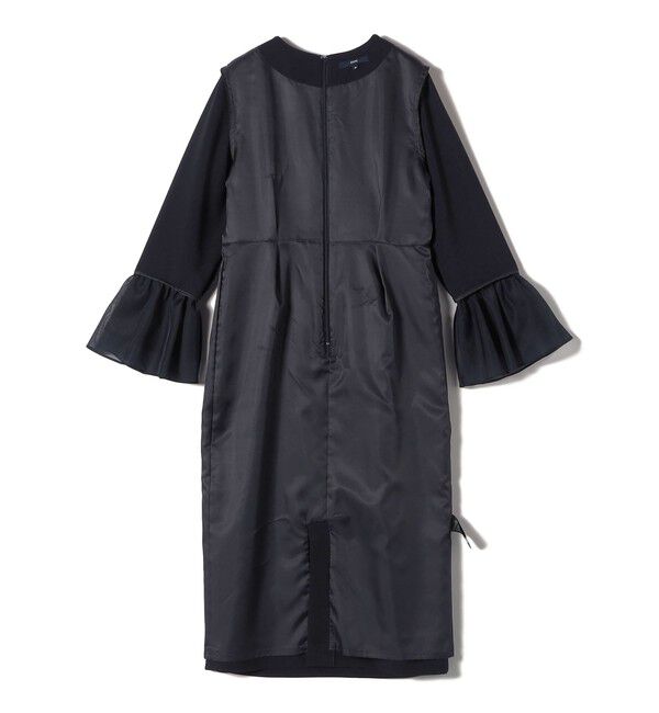 SHIPS for women「重ね着 デザイン ダブル クロス ワンピース（セレモニー対応可）」|ワンピース|