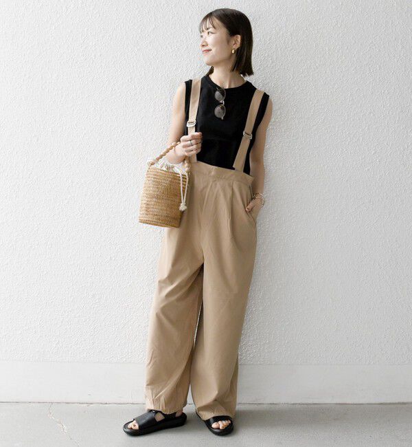 SHIPS any「SHIPS any:〈洗濯機可能〉ドロスト ワイド サロペット &times; ノースリーブ TEE セット」|その他|