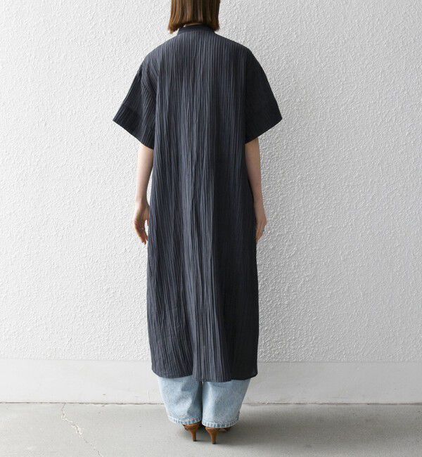 SHIPS any「SHIPS any:〈洗濯機可能〉ピンタック ジャカード シャツ ワンピース」|ワンピース|