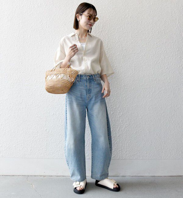 SHIPS any「SHIPS any:〈洗濯機可能〉ミニ チェック レギュラーカラー シアー シャツ◇」|シャツ・ブラウス|