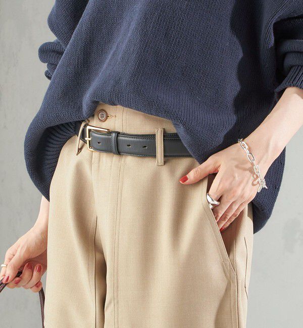 SHIPS for women「イタリアン レザー ゴールド バックル ベルト」|ベルト|