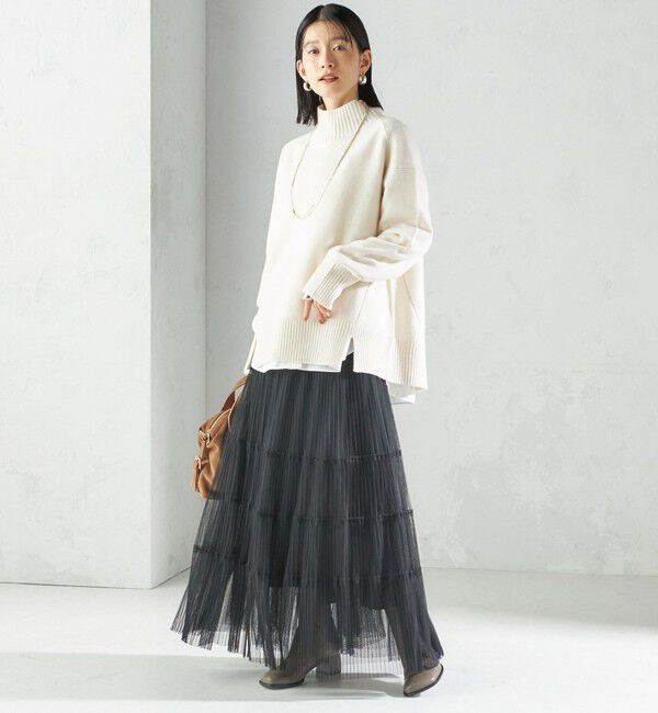 SHIPS for women「〈手洗い可能〉チュール プリーツ ティアード スカート」|スカート|