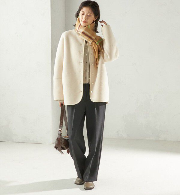 SHIPS for women「【一部WEB限定】〈手洗い可能〉NEW リバーシブル ボア ブルゾン」|ブルゾン・スタジャン|