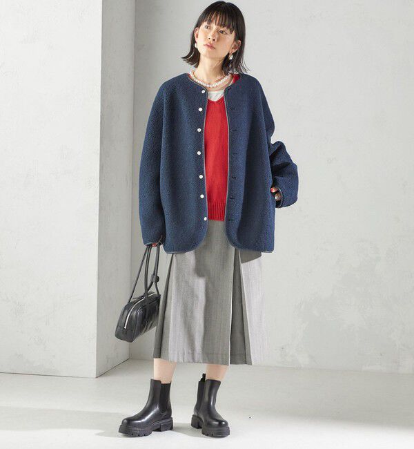 SHIPS for women「【一部WEB限定】〈手洗い可能〉NEW リバーシブル ボア ブルゾン」|ブルゾン・スタジャン|