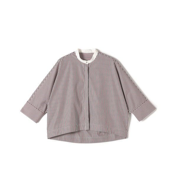 SHIPS for women「〈手洗い可能〉綿 ポリエステル ストライプ 羽織 シャツ」|シャツ・ブラウス|