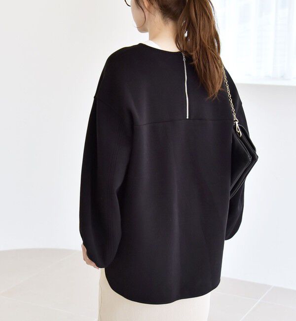 quaranciel「quaranciel:〈洗濯機可能〉ポンチ ボリュームスリーブ ビッグ スウェット プルオーバー」|スウェット・ジャージ|